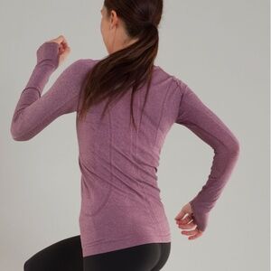 Lululemon Swiftly Tech Long Sleeve Crew Top Rosewood Plum Mauve 8